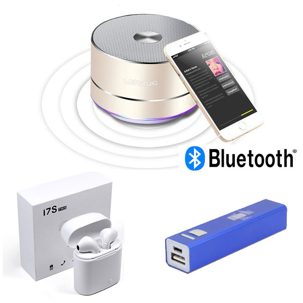 Bluetooth слушалки, звучник и powerbank